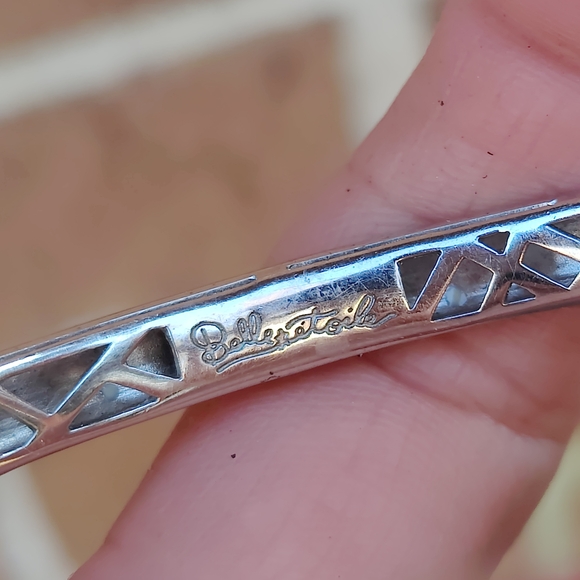 Sterling Bella Etoile Enameled Diamond Bangle Bracelet - Picture 9 of 10